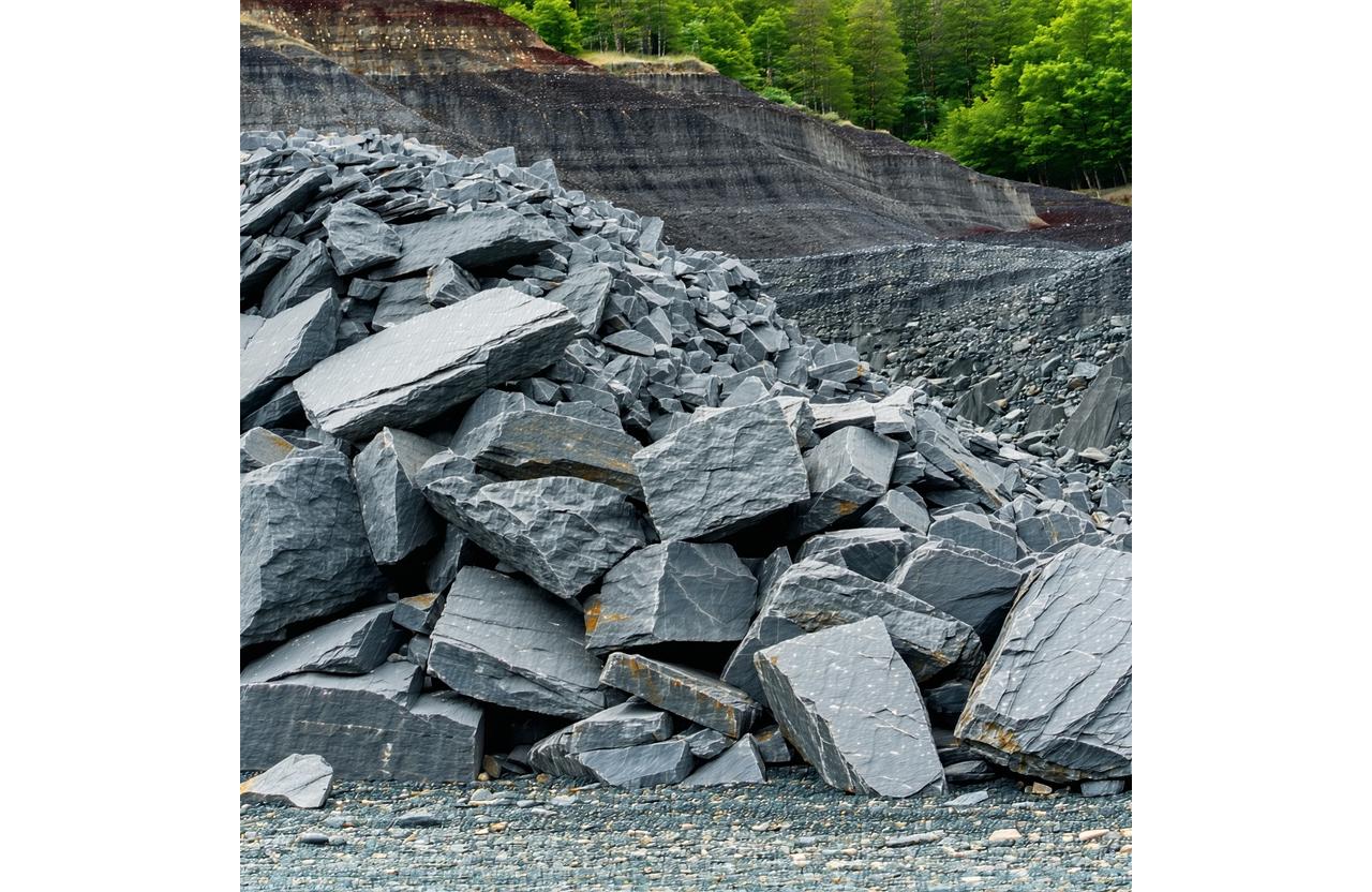 Natural slate quarry